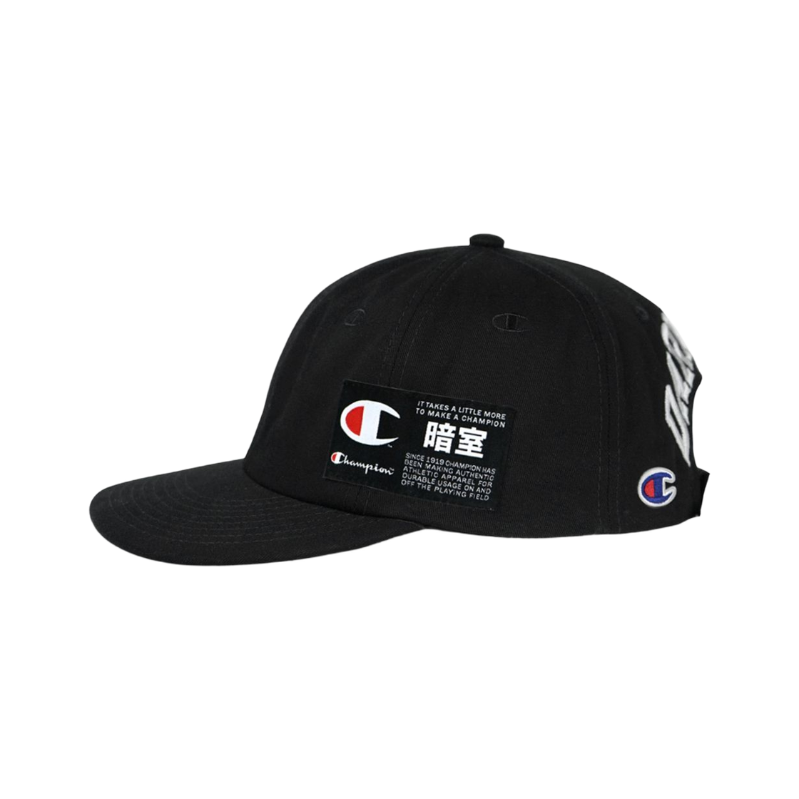 챔피온 x 다크룸 스튜디오 6 패널 볼캡 블랙(Champion x Darkr8m Studio 6 Panel Ball Cap Black) - 3