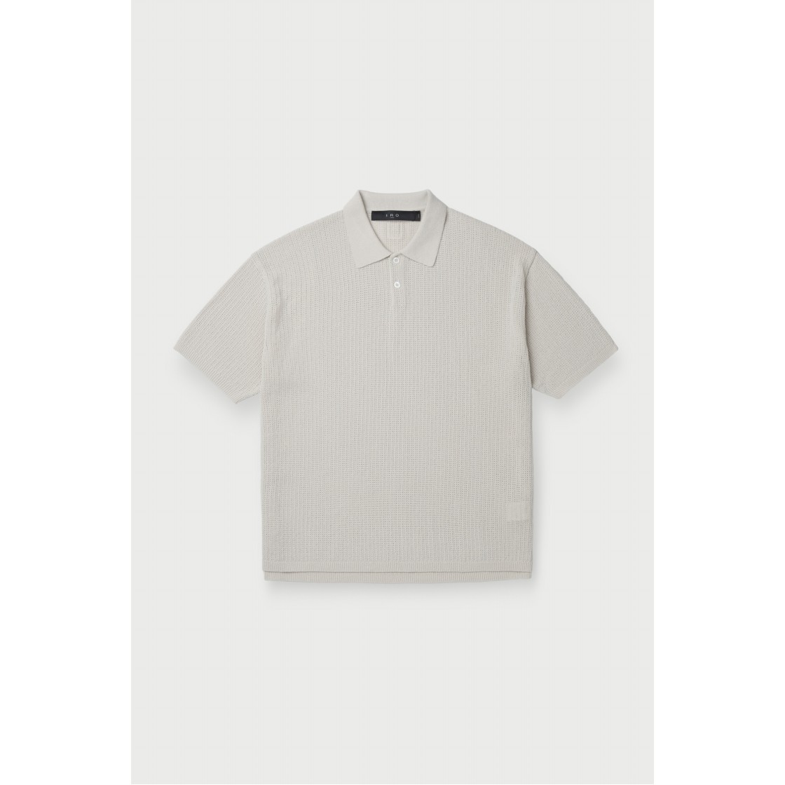 이로 린 미니멀 조직 변형 카라 반팔 니트 아이보리(Iro Ligne Minimal Texture Variation Collar Short Sleeve Knit Ivory) - 3