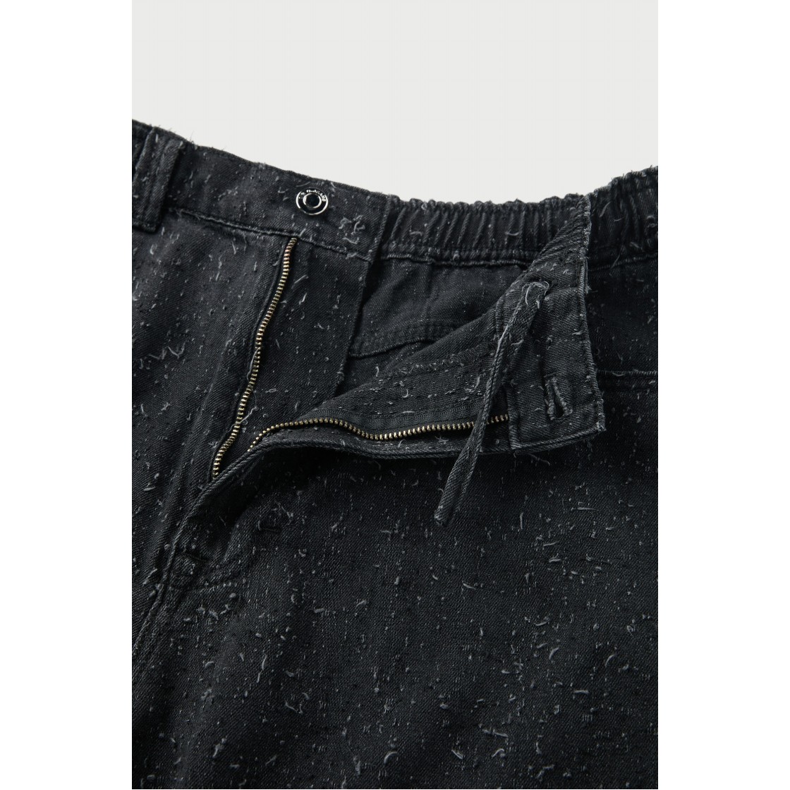 이로 피쥬리 데님 펀칭 버뮤다 밴딩 쇼츠 블랙(Iro Pzuree Denim Punching Bermuda Banding Shorts Black) - 6