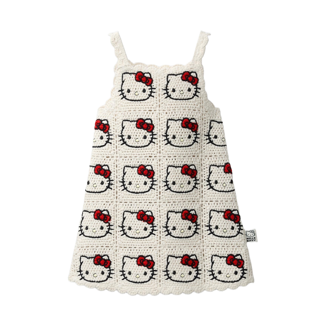 2756/537/070 (Kids) Zara x Sanrio Hello Kitty Knitted Dress Ecru Black