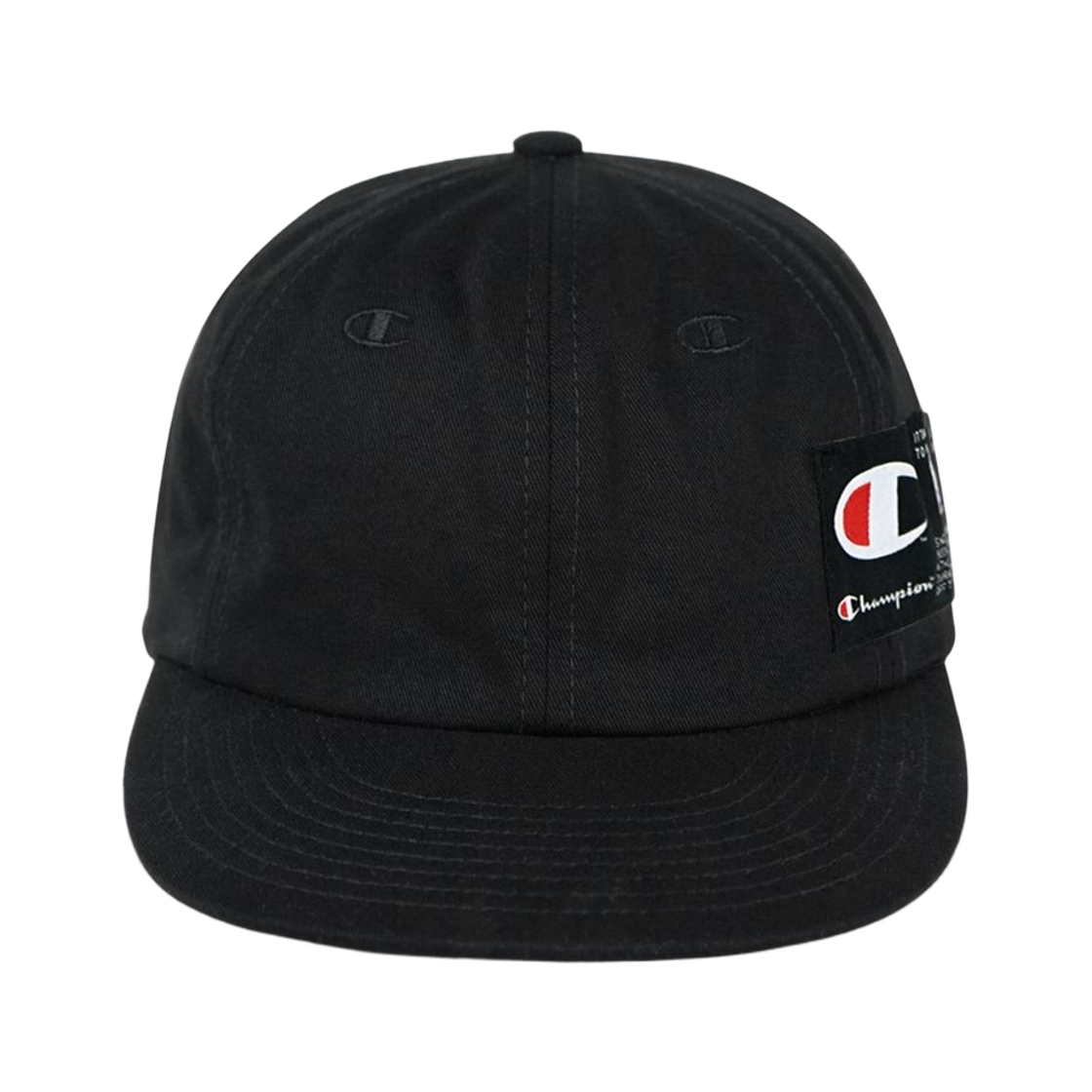 챔피온 x 다크룸 스튜디오 6 패널 볼캡 블랙(Champion x Darkr8m Studio 6 Panel Ball Cap Black)