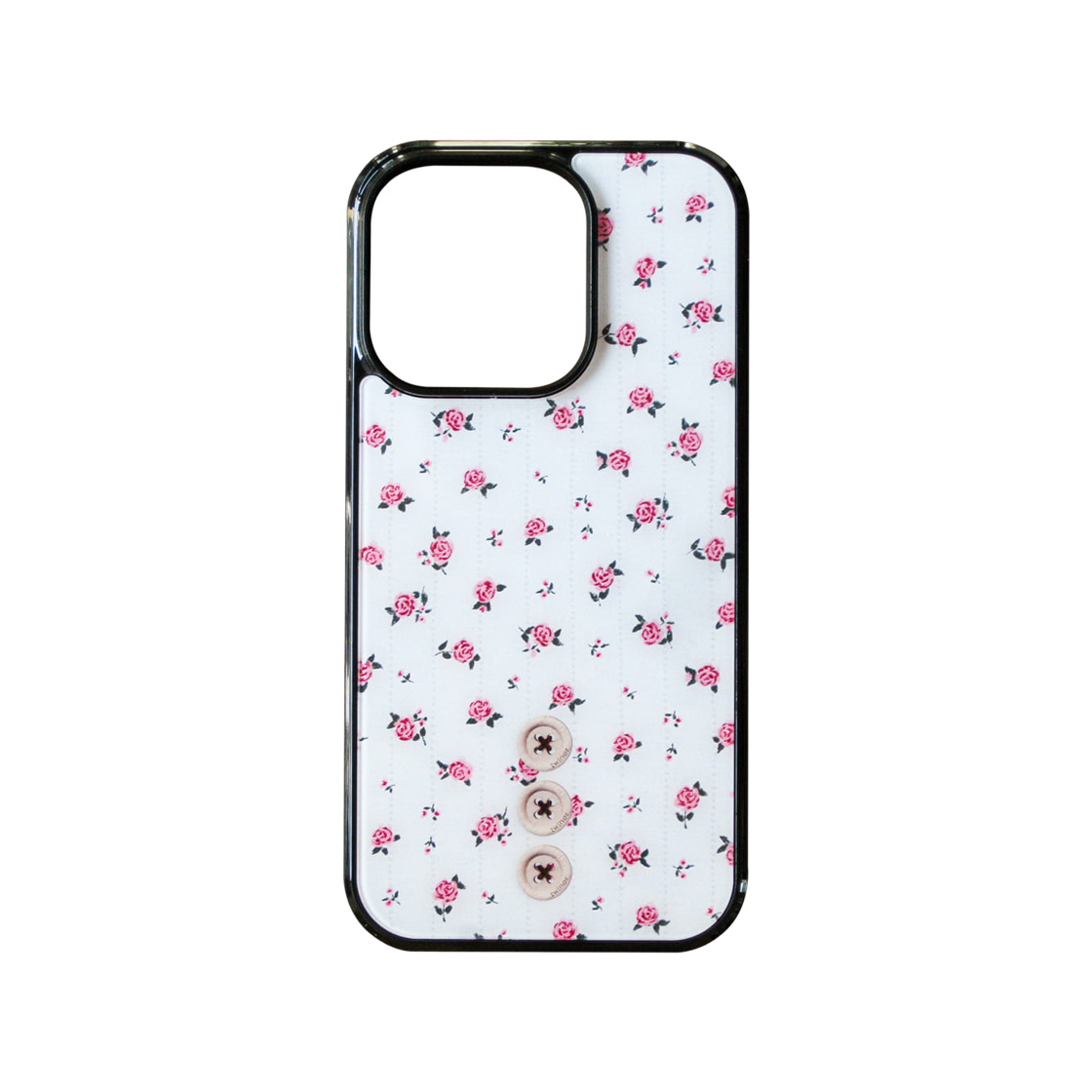 트위너 핑크 로즈버튼 폰케이스 (글라스)(Twiner Pink rose button phone case (Glass))