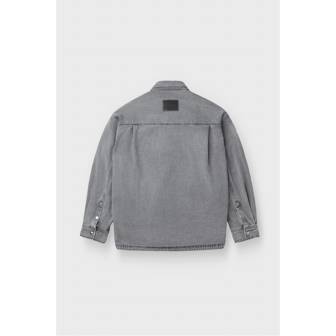 이로 아주레 데님 긴팔 셔켓 라이트 그레이(Iro Azuree Denim Long Sleeve Shacket Light Gray) - 3