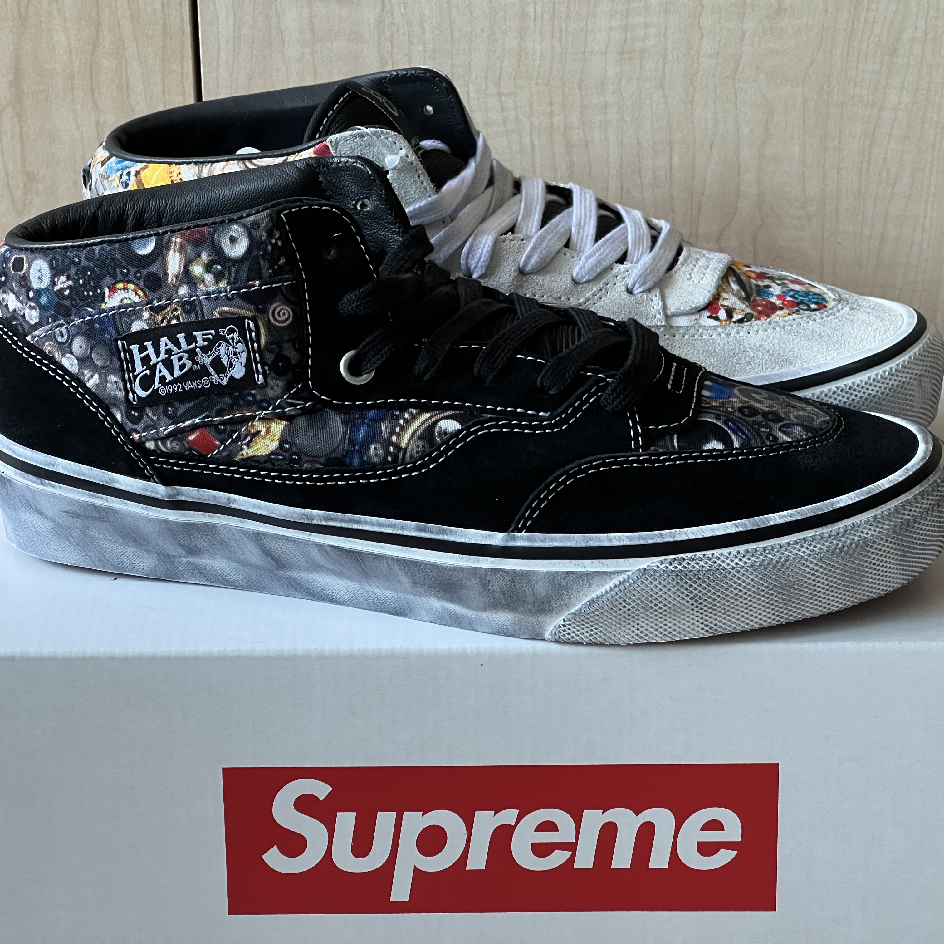Vans x Supreme x Mike Kelley Half Cab White, Vans x Supreme x Mike Kelley Half Cab Black 착용 스타일 - 2