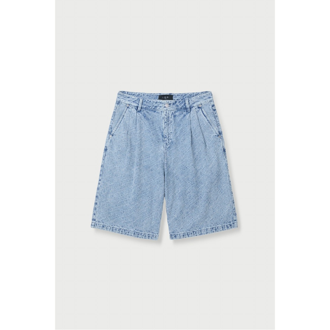 이로 칼리오팔 투 핀턱 라이트 데님 숏 팬츠 블루(Iro Caliopal Two-Pintuck Light Denim Short Pants Blue) - 2