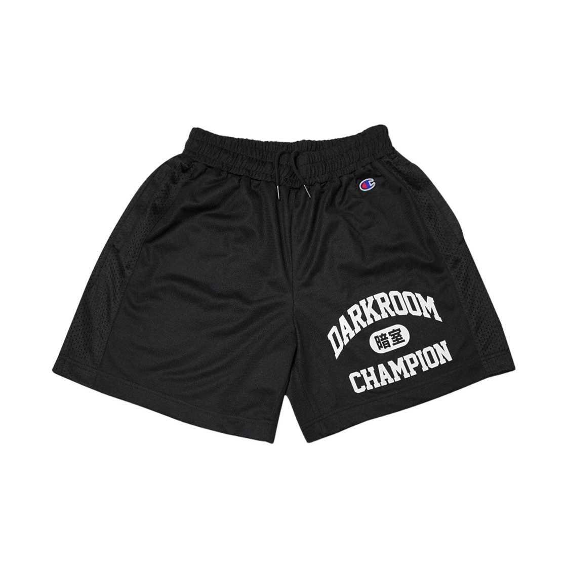 챔피온 x 다크룸 스튜디오 헤비웨이트 메쉬 쇼츠 블랙(Champion x Darkr8m Studio Heavyweight Mesh Shorts Black)