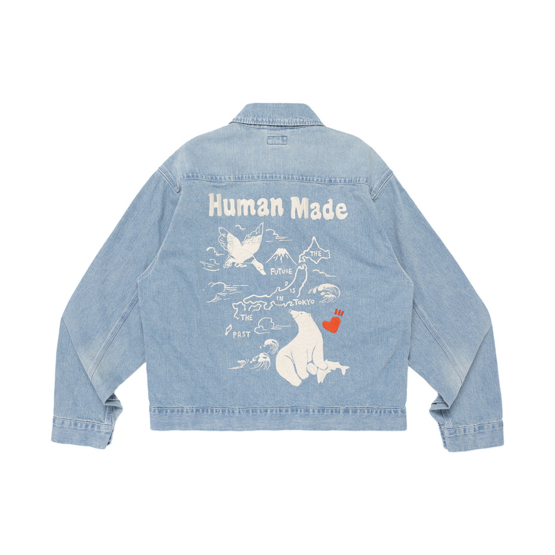 HM31JK029 Human Made Denim Embroidery Work Jacket Indigo