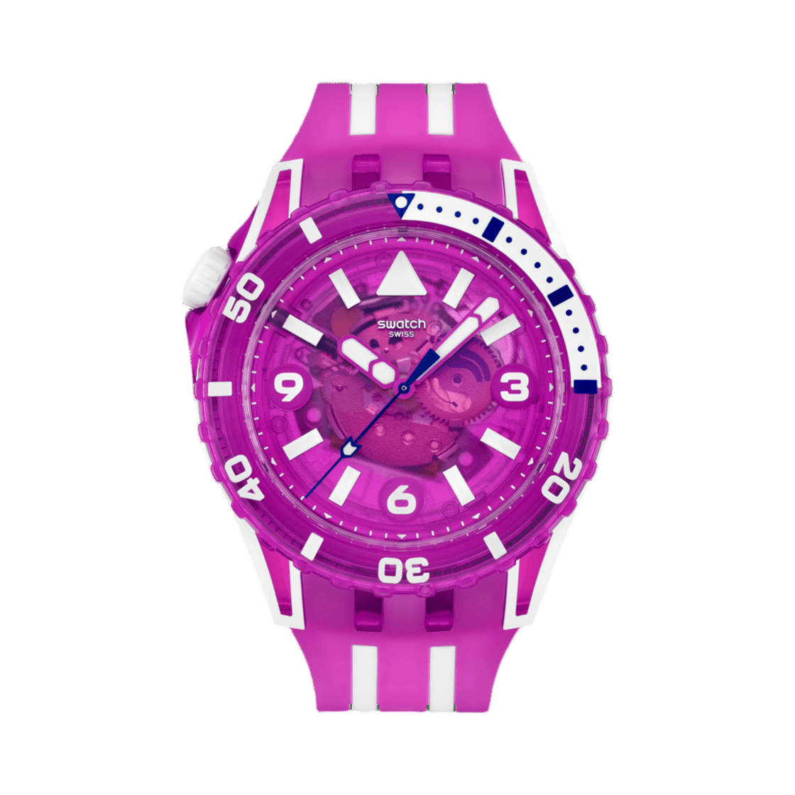SSCU09P100 Swatch Flower Hat 44mm Quartz Pink