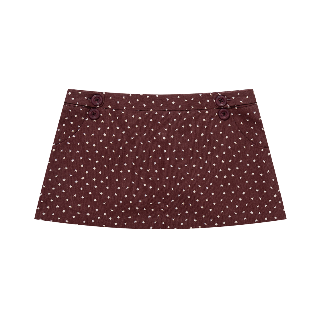 어글리쉐도우 피그먼트 스타 미니 스커트 버건디(UGLYSHADOW Pigment Star Mini Skirt Burgundy)