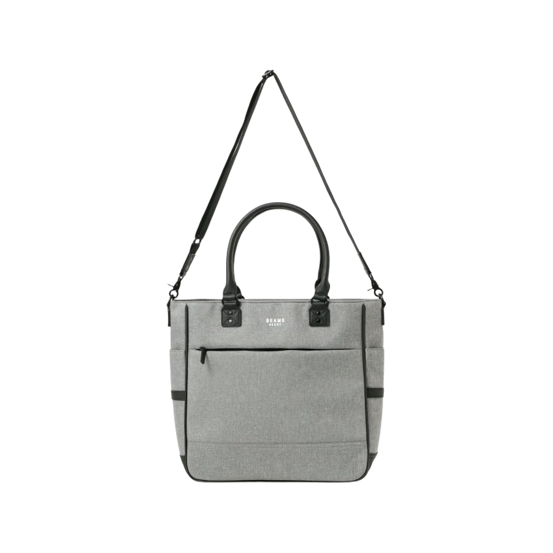 빔즈 하트 헤더드 폴리에스터 투웨이 토트백 차콜 그레이(Beams Heart Heathered Polyester 2Way Tote Bag Charcoal Gray) - 3