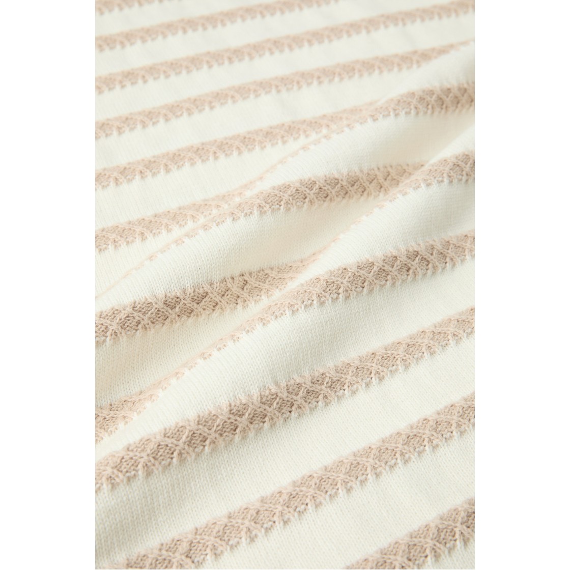 이로 마나우스 스트라이프 숏 슬리브 니트 베이지 패턴(Iro Manaus Stripe Short Sleeve Knit Beige Pattern) - 6