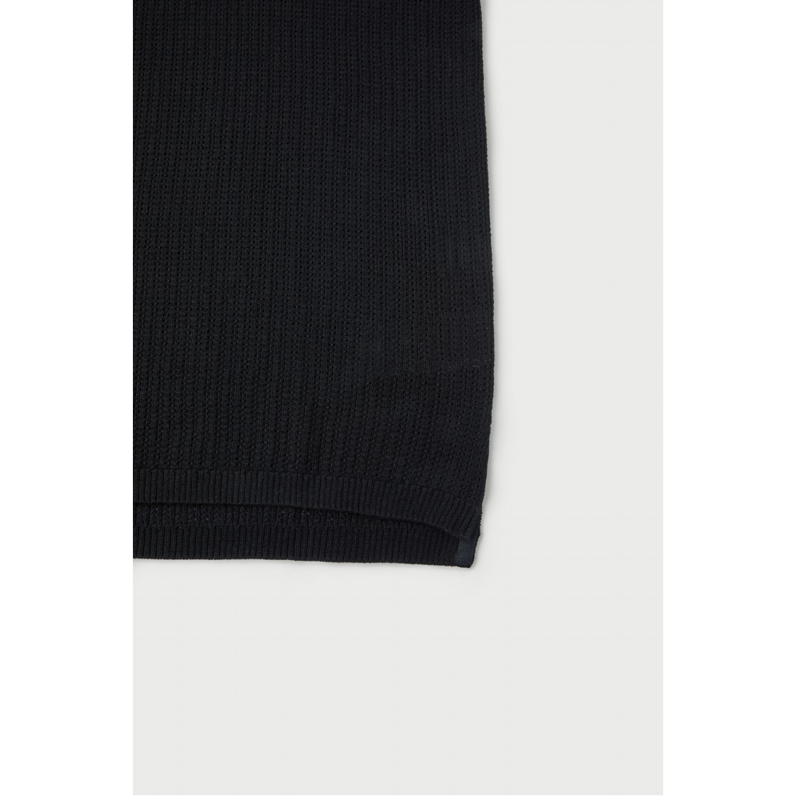 이로 린 미니멀 조직 변형 카라 반팔 니트 블랙(Iro Ligne Minimal Texture Variation Collar Short Sleeve Knit Black) - 6