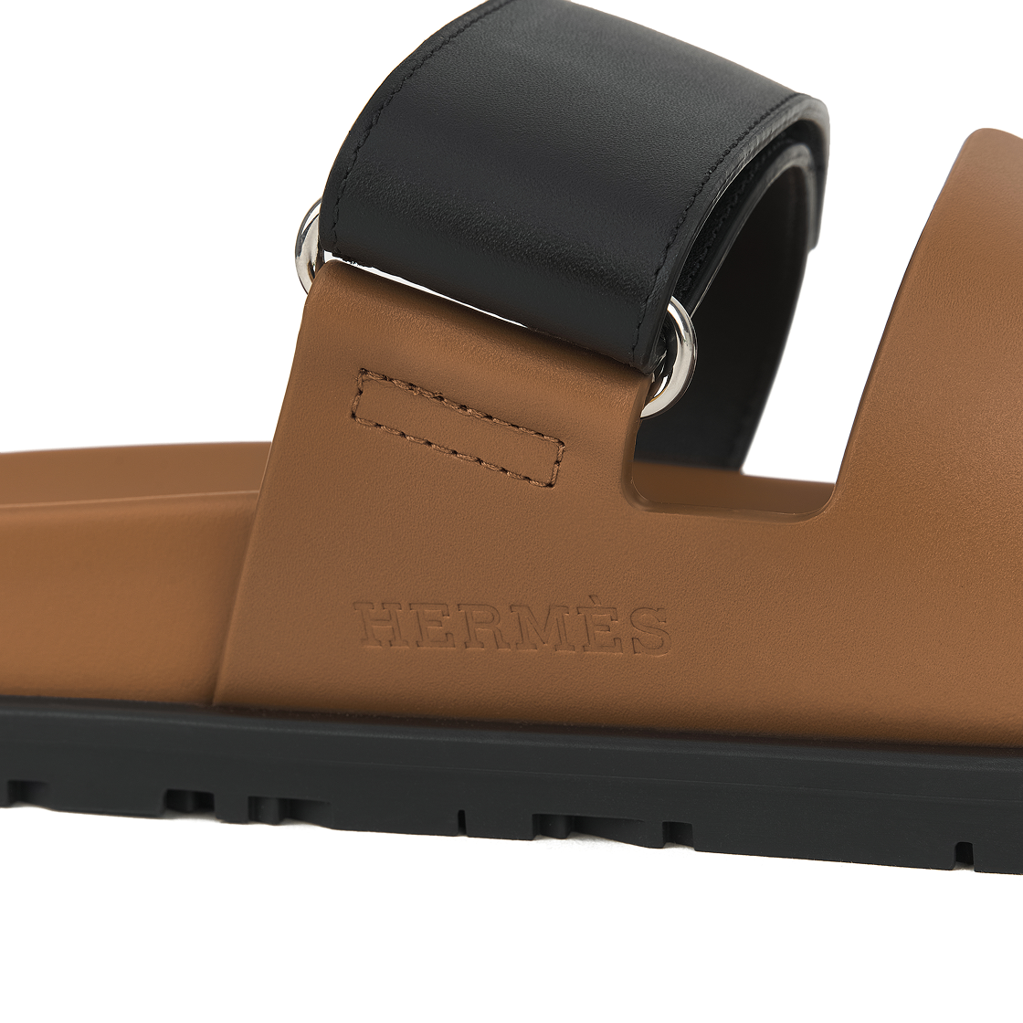 에르메스 시프레 샌들 카프스킨 & 나뛰렐 누아(Hermes Chypre Sandal Calfskin & Naturel Noir) - 8