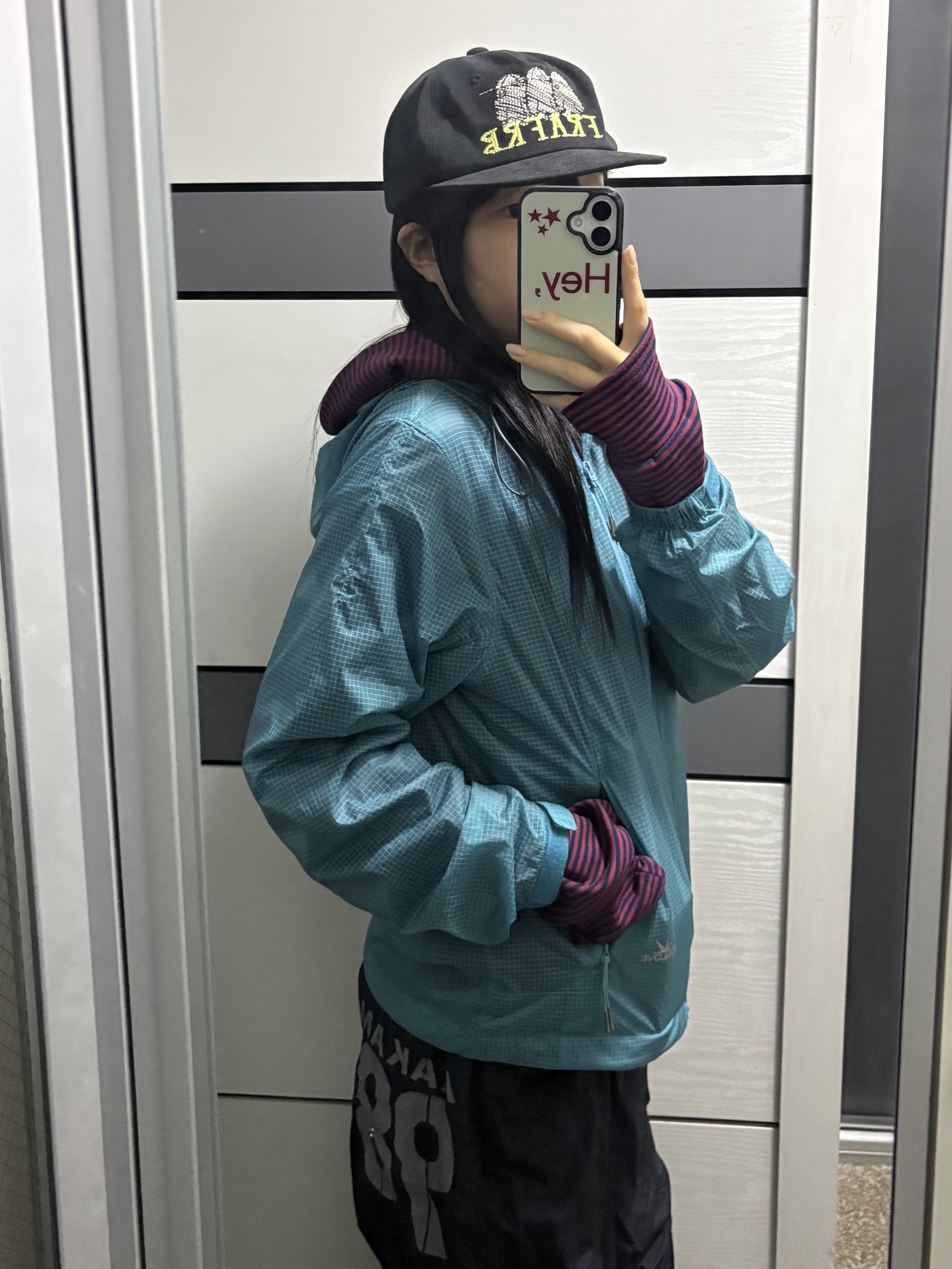 [더블적립] sunlovetour Frame Light Jacket Teal 착용 스타일