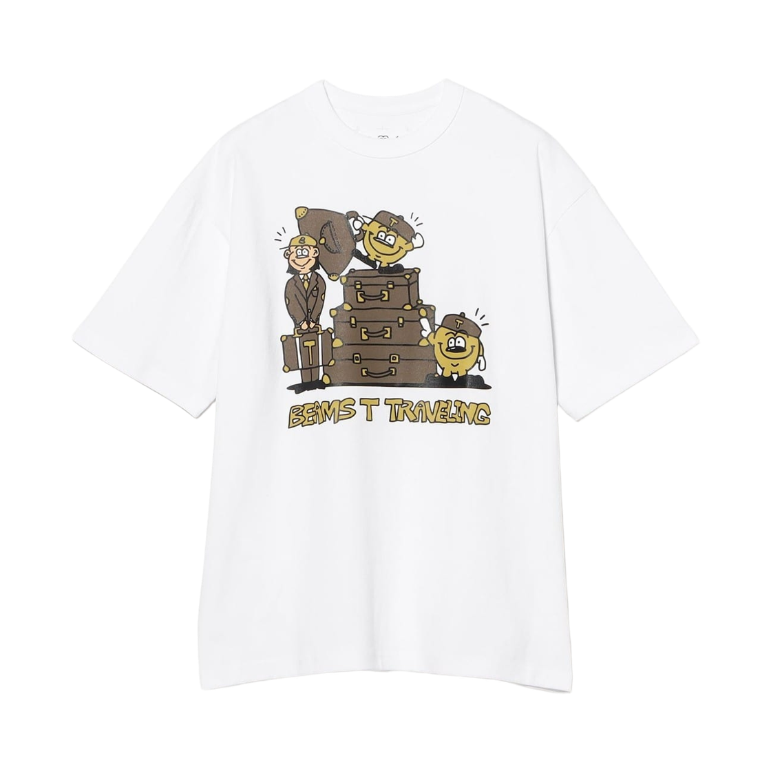 75-08-1657-146 Beams T x Yutaka Kobayashi Traveling T-Shirt White