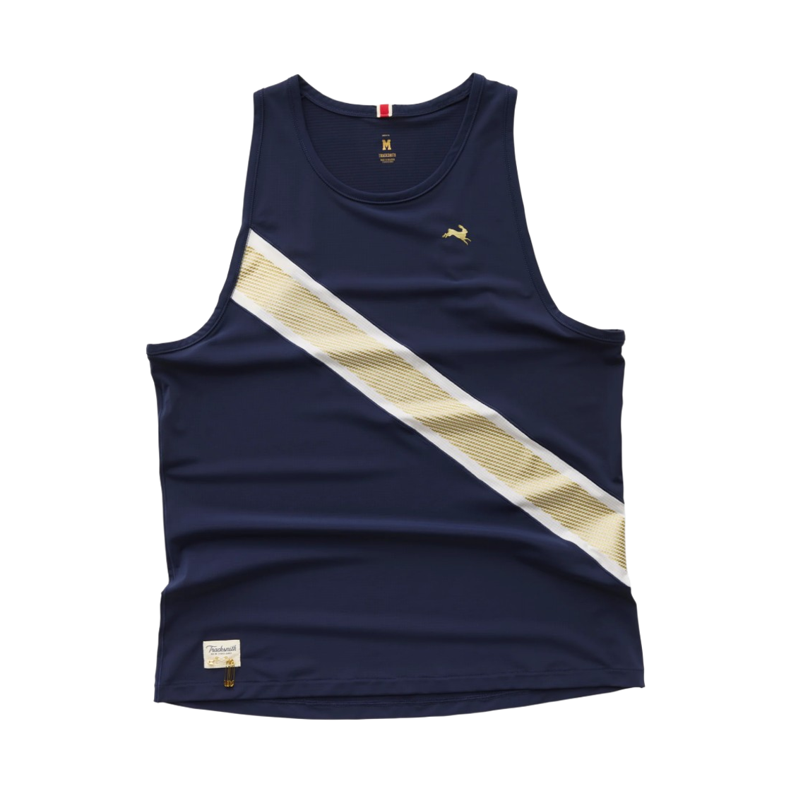 트랙스미스 스트라타 싱글렛 네이비 아이보리(Tracksmith Strata Singlet Navy Ivory)
