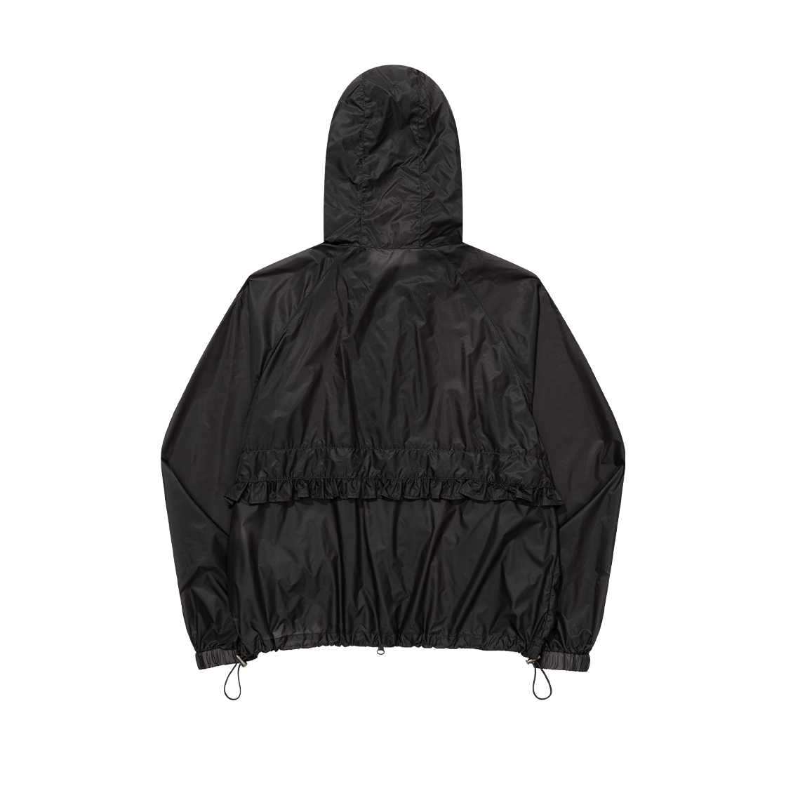 어글리쉐도우 샤이닝 러플 윈드브레이커 자켓 블랙(UGLYSHADOW Shining Ruffle Windbreaker Jacket Black) - 2