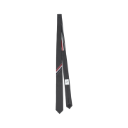 Thom Browne Grosgrain Stripe Tie Dark Grey