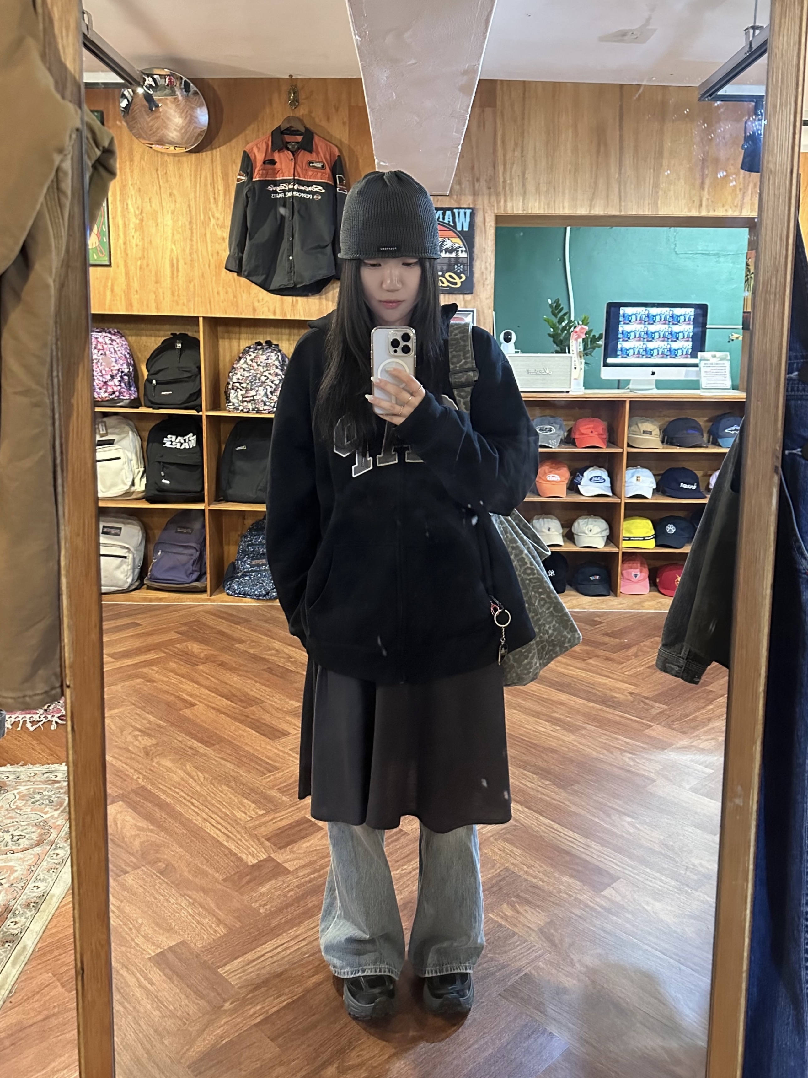 Polyteru Women Summer Knit Beanie Khaki Purple Striped, Hoka x Xlim Mafate Speed 2 TS Black Charcoal 착용 스타일