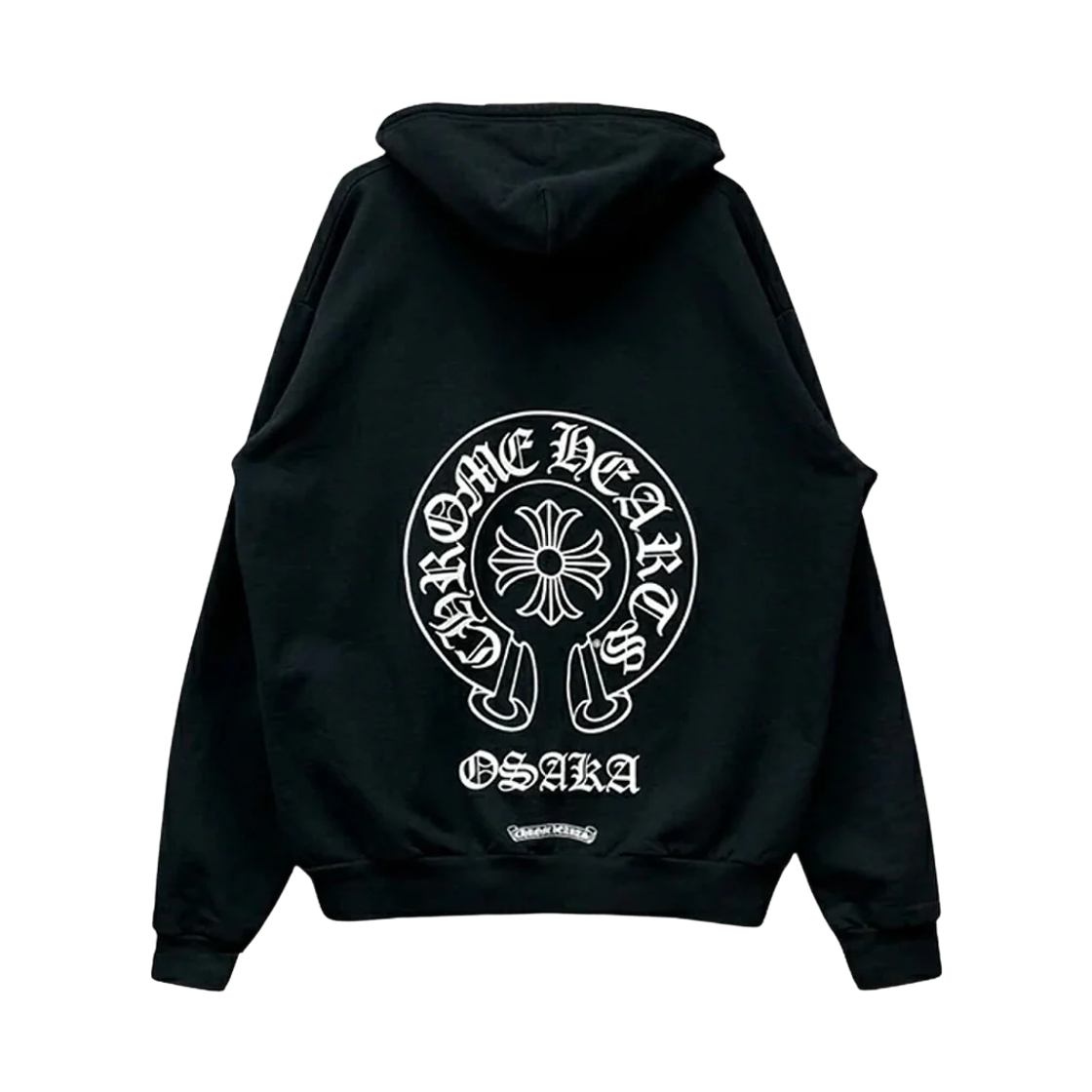 크롬하츠 홀스슈 플리스 집업 후드 블랙 - 오사카 한정(Chrome Hearts Horseshoe Fleece Zip-Up Hoodie Black - Osaka Exclusive)