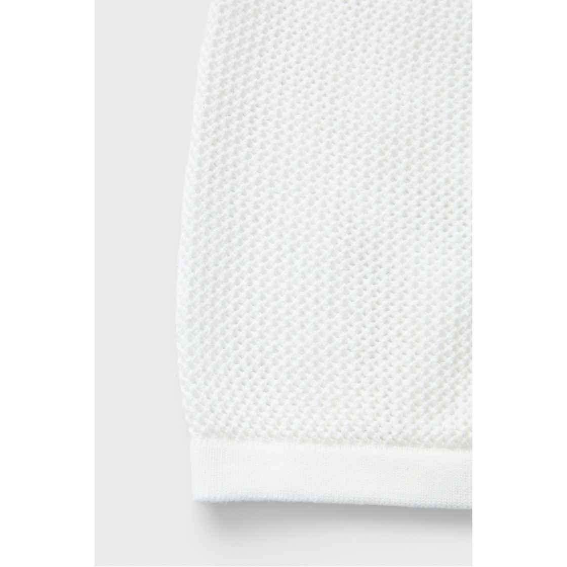 이로 브라치오 메쉬 텍스처 숏 슬리브 니트 화이트(Iro Bracio Mesh Texture Short Sleeve Knit White) - 6