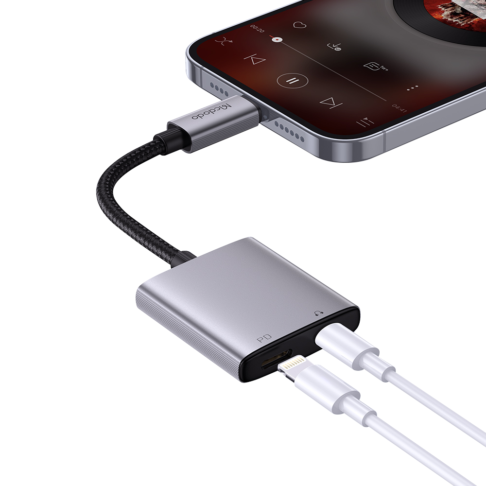 맥도도 8핀 to 8핀 충전+8핀 오디오 듀얼젠더 CA556(Mcdodo 8pin to 8pin Fast Charging + 8pin Audio Adapter CA556) - 3