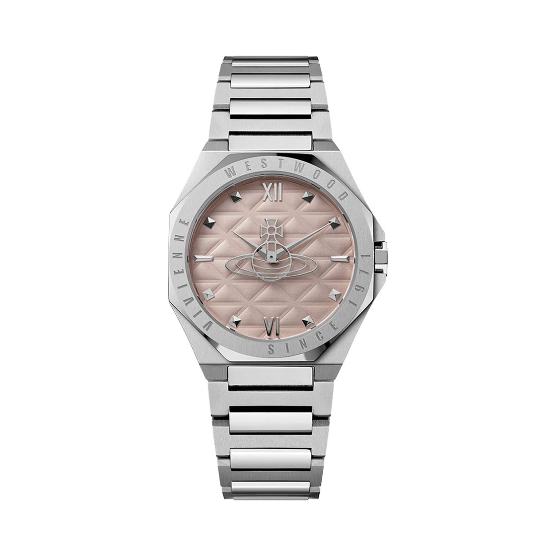 VV344PPKSL (W) Vivienne Westwood Aldgate Quartz 35mm Silver Dark Pink