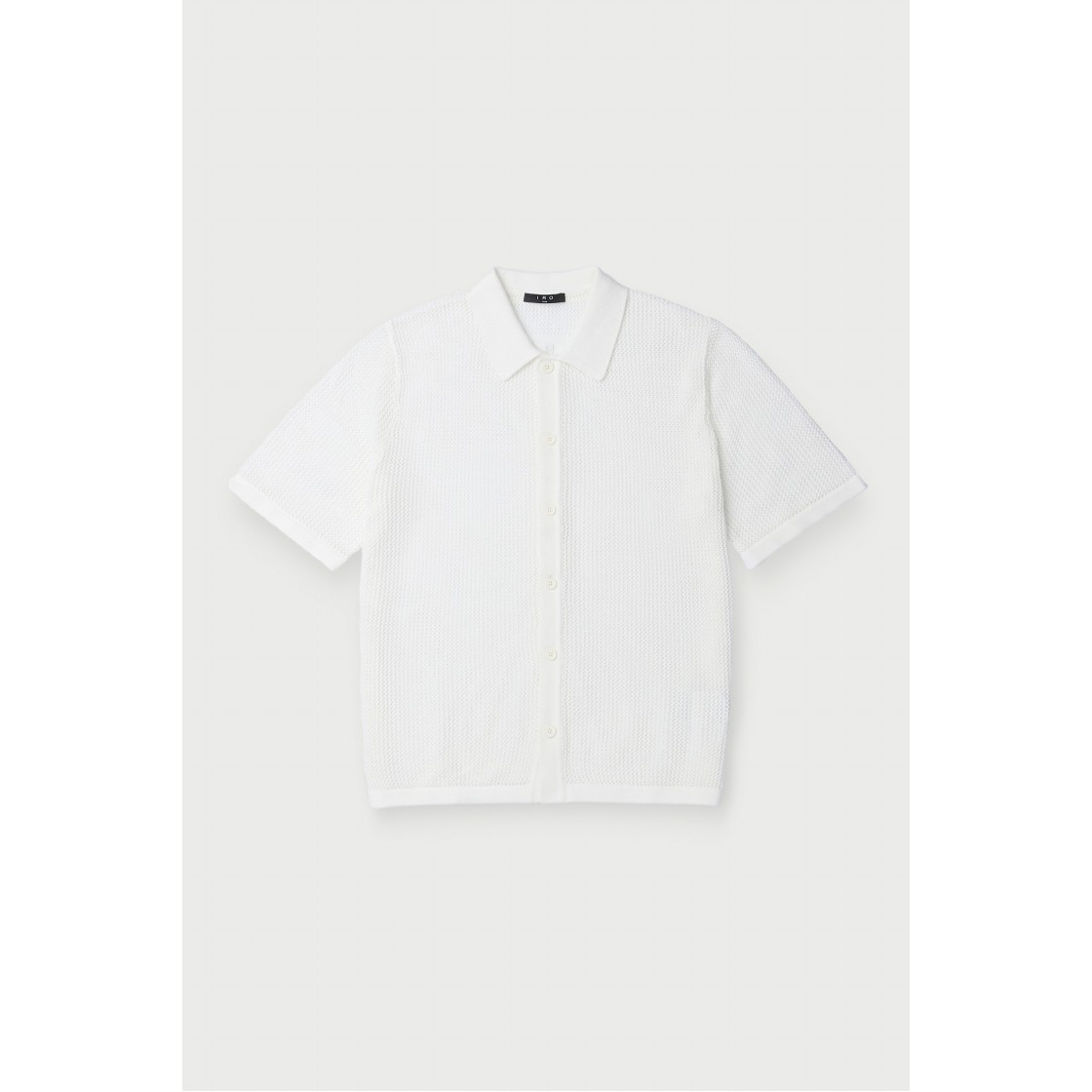 이로 브라치오 메쉬 텍스처 숏 슬리브 니트 화이트(Iro Bracio Mesh Texture Short Sleeve Knit White) - 2