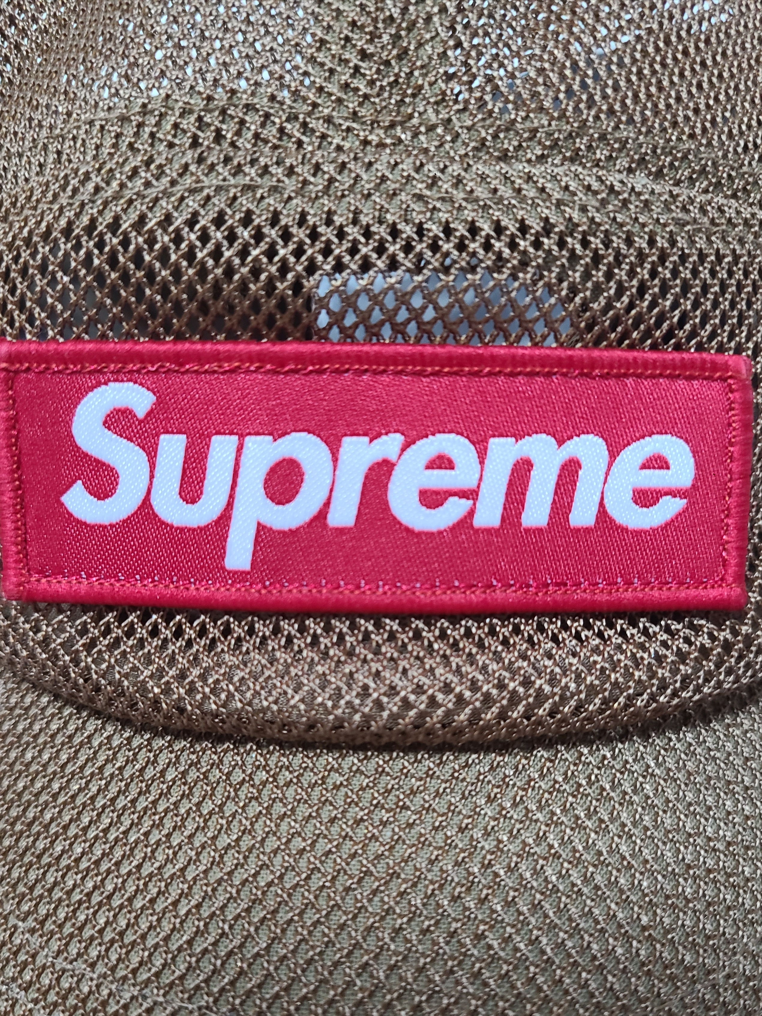 Supreme Mesh Cordura Camp Cap Sand - 23SS 착용 스타일 - 2