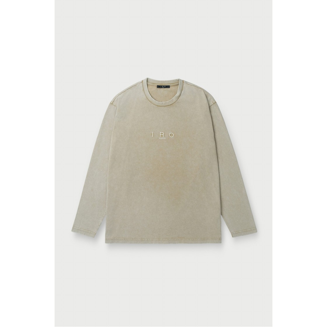 이로 카리스 피그먼트 워시드 로고 롱슬리브 티셔츠 베이지(Iro Caris Pigment Washed Logo Long Sleeve T-Shirt Beige) - 2