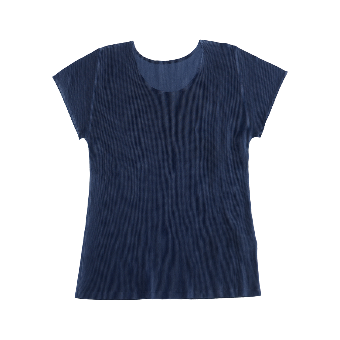 ITAGCI9SHEVV Issey Miyake PP36FK302 Basic Round Neck Short Sleeve Top Navy