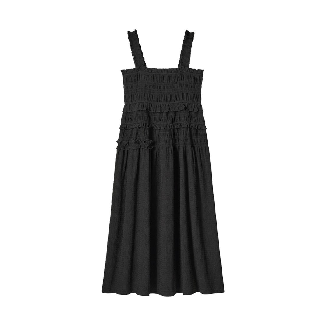 488216-09 (W) Uniqlo x Cecilie Bahnsen Shirring Dress Black