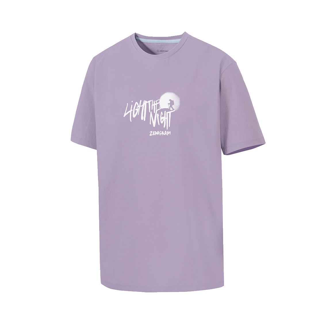 제로그램 LIGHT THE NIGHT Espol 그래픽 반팔 티셔츠(ZEROGRAM Light The Night Espol Graphic SS Lilac)
