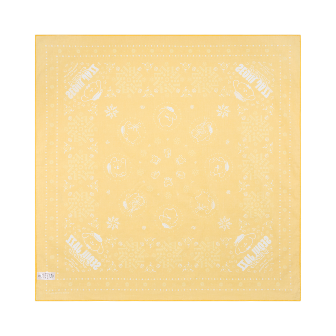SJF x 폼폼푸린 반다나 - 옐로우(SJF X POMPOMPURIN BANDANA - YELLOW) - 2