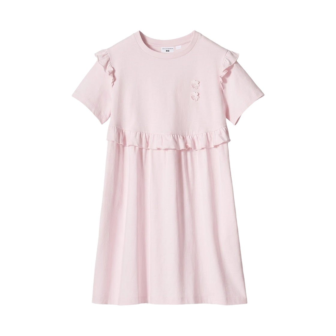 (키즈) 유니클로 x 세실리에 반센 프릴 드레스 핑크((Kids) Uniqlo x Cecilie Bahnsen Frill Dress Pink)