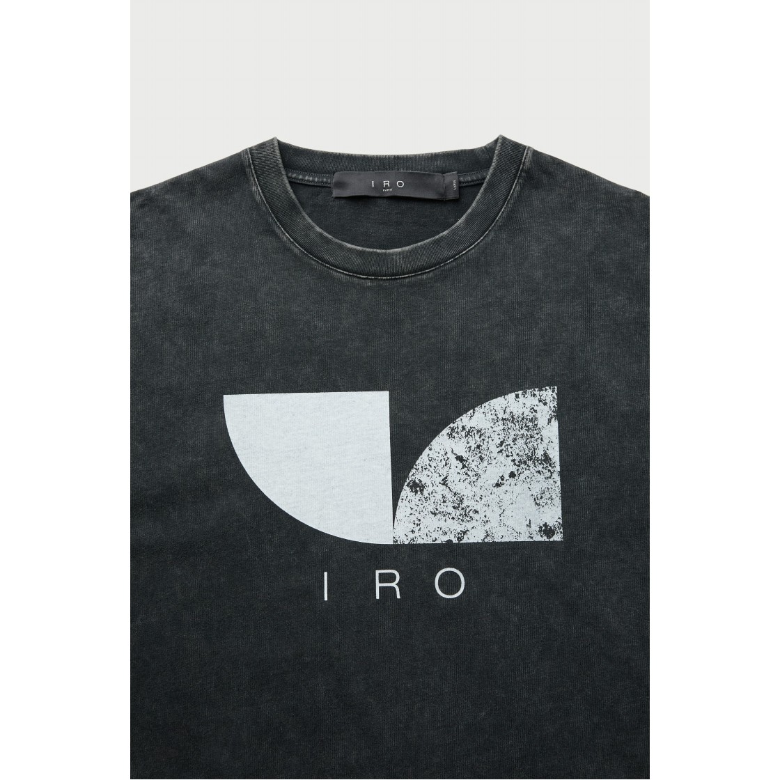 이로 서클 도형 로고 다잉 반팔 티셔츠 다크 그레이(Iro Circle Geometric Logo Dyed Short Sleeve T-Shirt Dark Gray) - 4