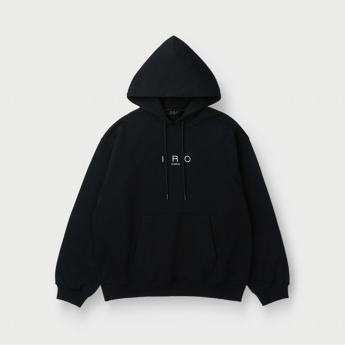 이로 베셀스 베이직 로고자수 스웻후디 블랙(Iro Vessels Basic Logo Embroidered Sweat Hoodie Black) - 2
