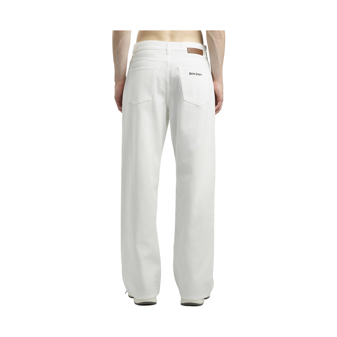 팜엔젤스 클래식 로고 데님 5 포켓 - 오프 화이트 블랙(Palm Angels Classic Logo Denim 5 Pockets - Off White Black) - 4