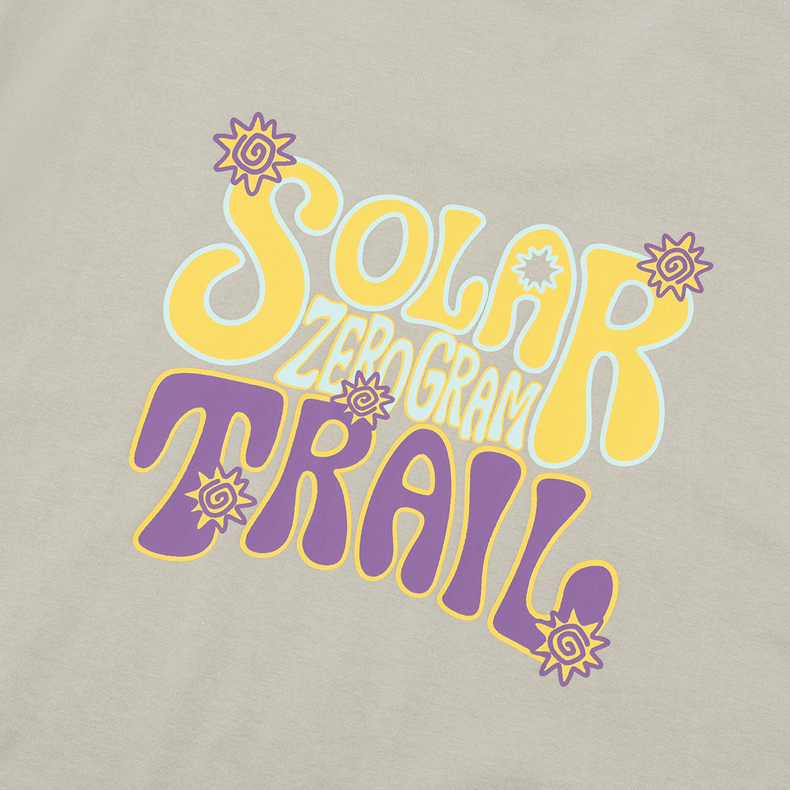 제로그램 SOLAR TRAIL Sorona 백그래픽 반팔 티셔츠(ZEROGRAM Solar Trail Sorona Back Graphic SS Beige) - 4