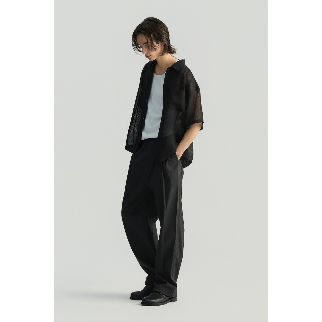 이로 클레론 씨엔 밴딩 쿨 팬츠 블랙(Iro Clairon Cn Banding Cool Pants Black) - 4