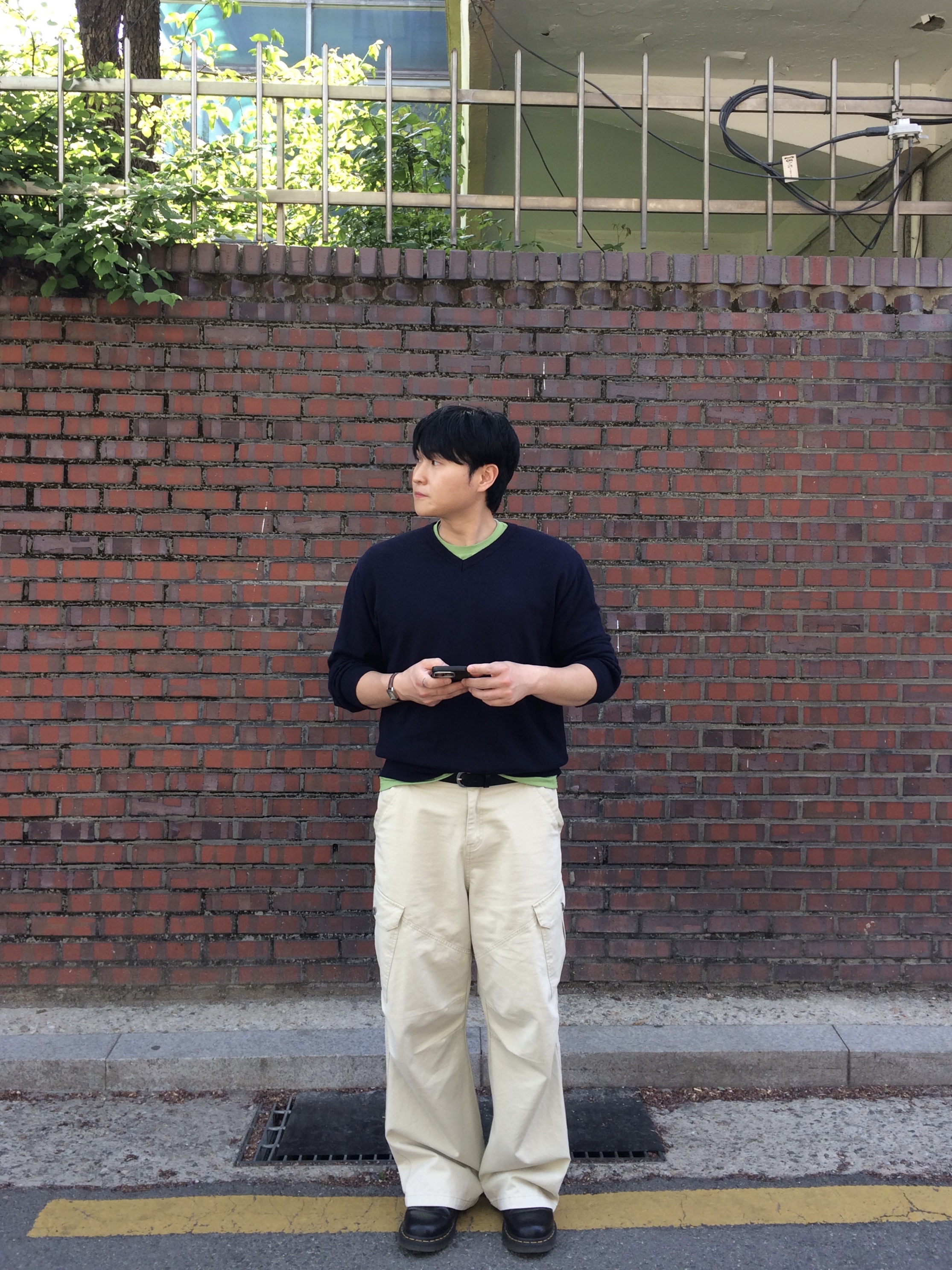 Casio LTP-V007L-9B, Dr. Martens 1461 Smooth Black 착용 스타일 - 2