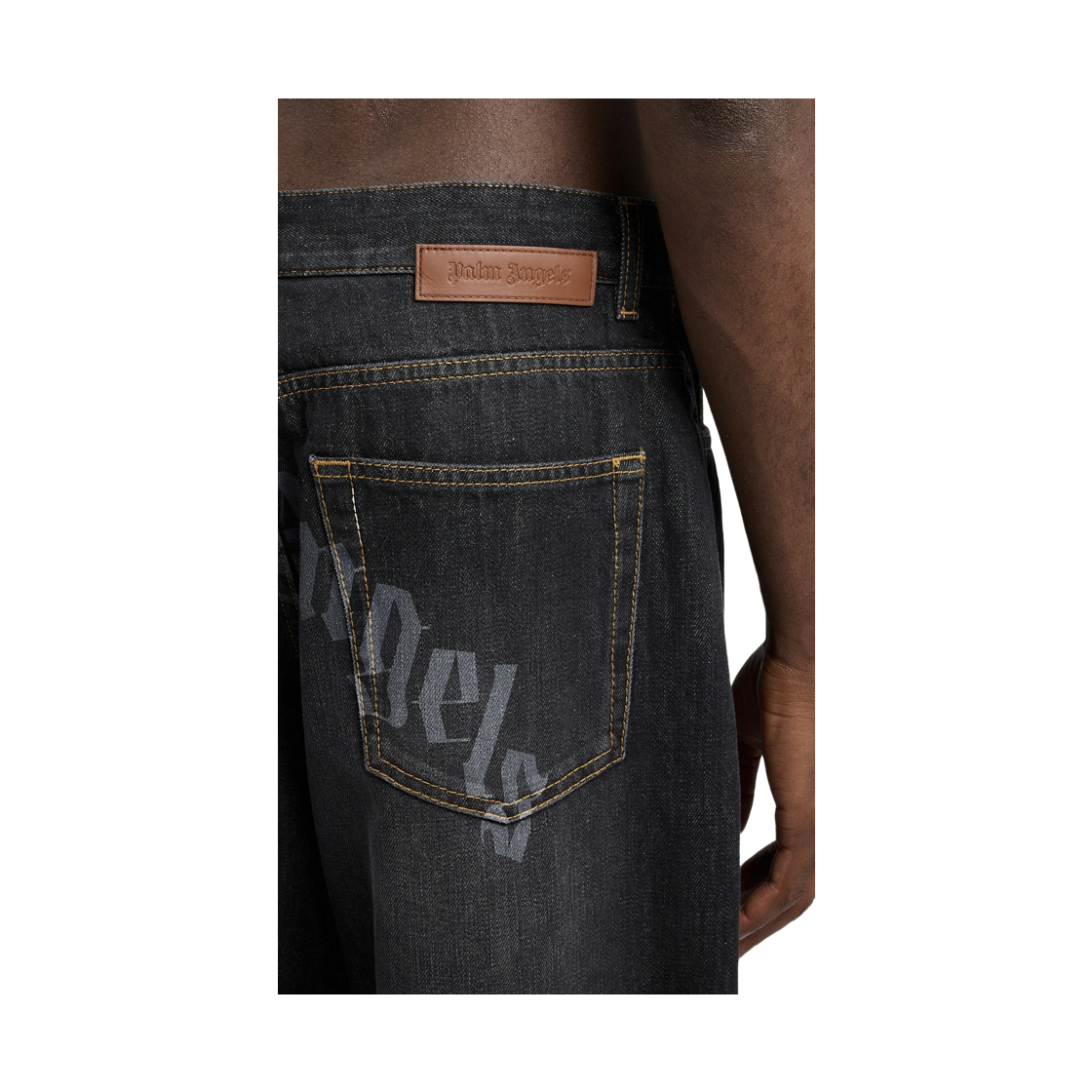팜엔젤스 VW 커브드 로고 루즈 5 포켓 - 빈티지 블랙 빈티지 블랙(Palm Angels Vw Curved Logo Loose 5 Pocket - Vintage Black) - 5