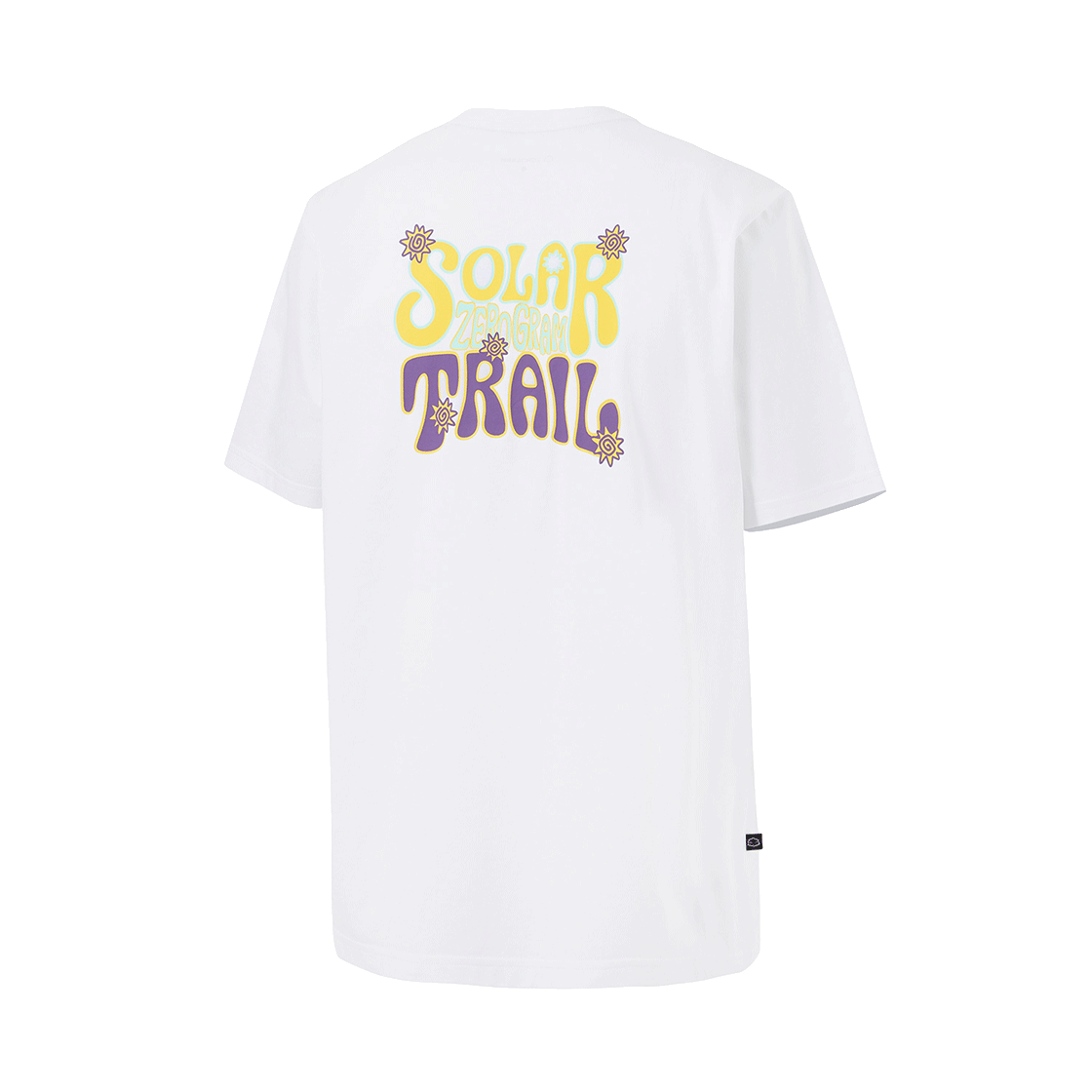 제로그램 SOLAR TRAIL Sorona 백그래픽 반팔 티셔츠(ZEROGRAM Solar Trail Sorona Back Graphic SS White)
