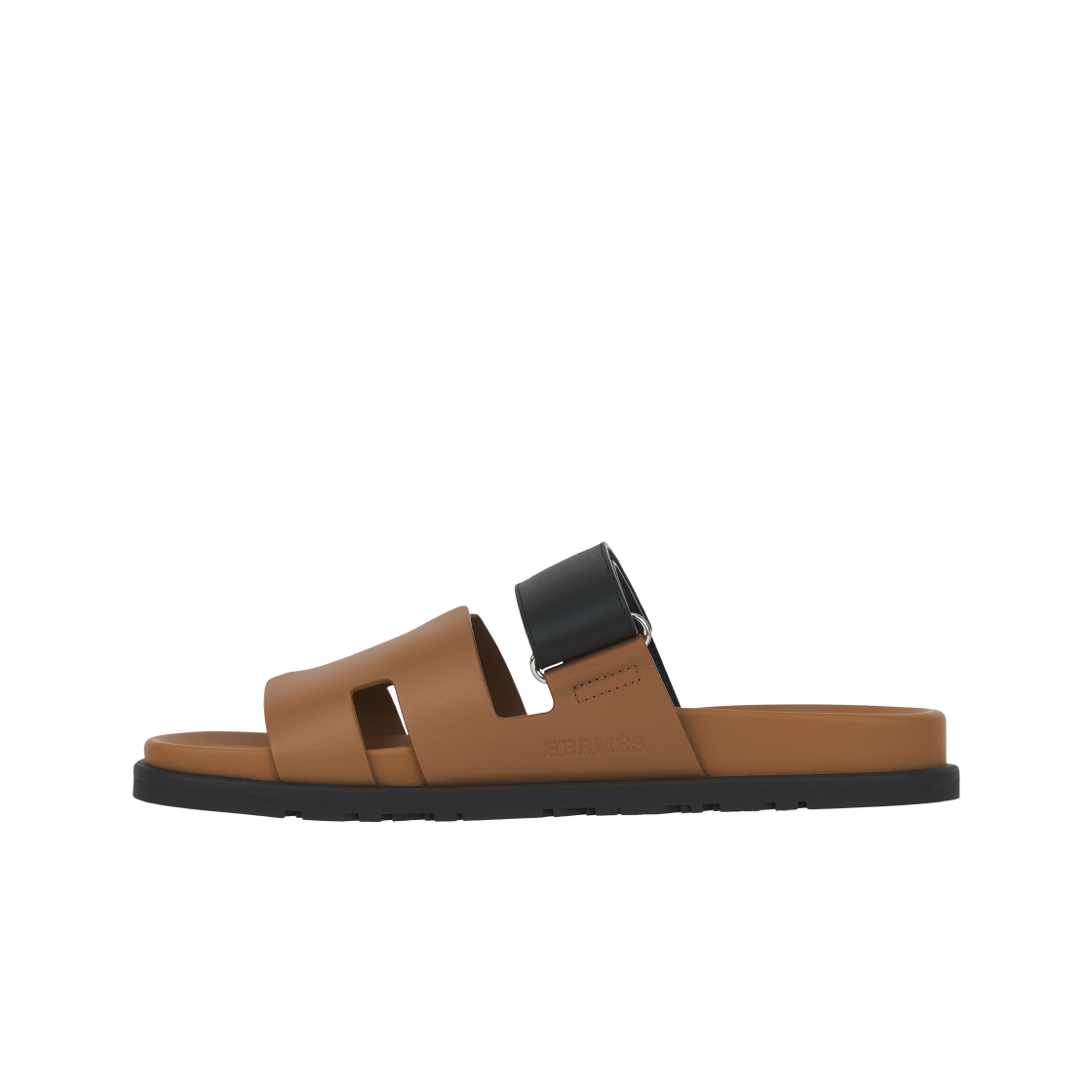 에르메스 시프레 샌들 카프스킨 & 나뛰렐 누아(Hermes Chypre Sandal Calfskin & Naturel Noir) - 3