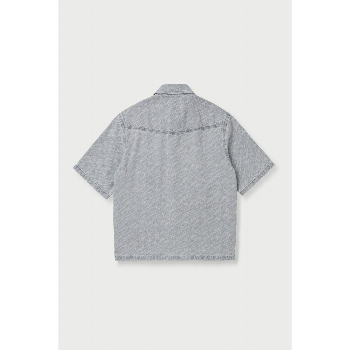 이로 셀로지 워시드 라이트 데님 숏 슬리브 셔츠 그레이(Iro Celosie Washed Light Denim Short Sleeve Shirt Gray) - 3