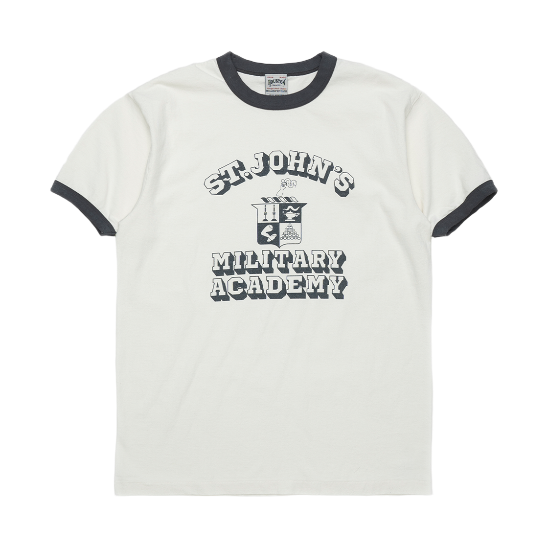 휴스턴 재팬 피그먼트 프린트 링거 티 밀리터리 아카데미 화이트 22412(Houston Japan Pigment Print Ringer Tee Military Academy White 22412)