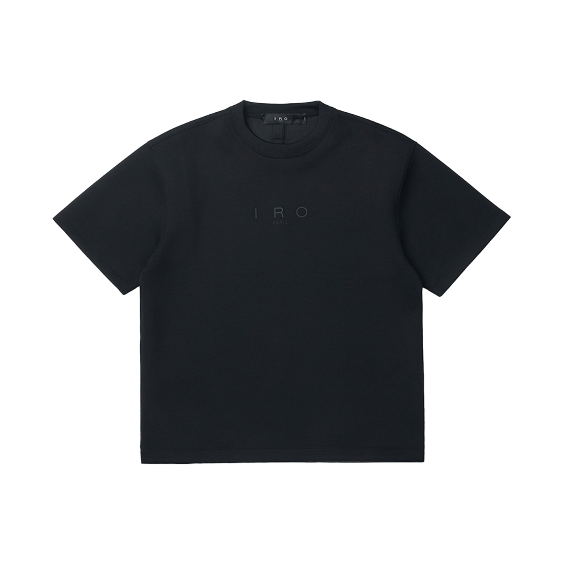 이로 바지옹 라운드 반팔 쿠션 티셔츠 블랙(Iro Vasion Round Short Sleeve Cushion T-Shirt Black) - 1