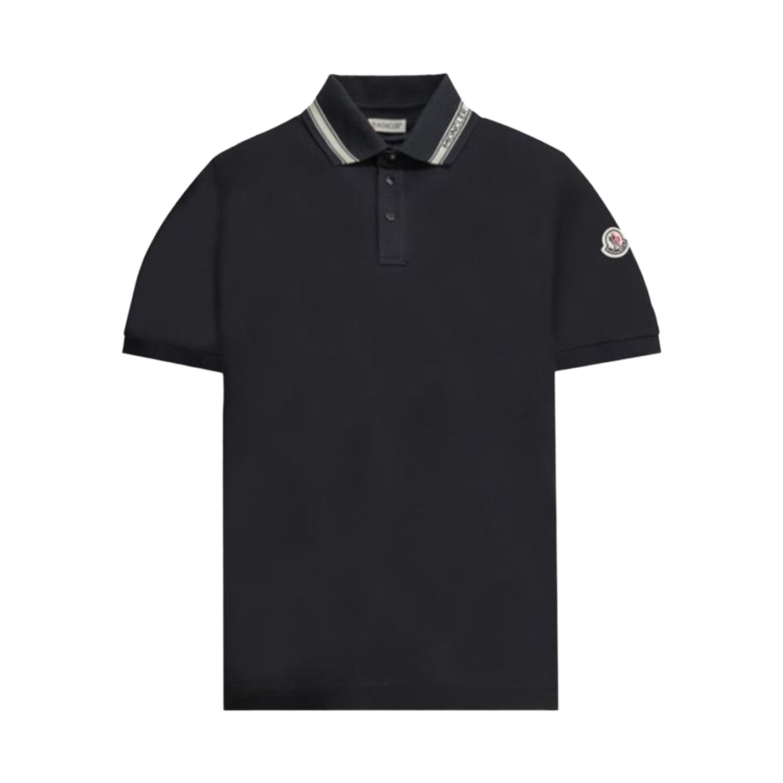L1-091-8A00022-84720-999 Moncler Cotton Piquet Polo Shirt Black - 26SS