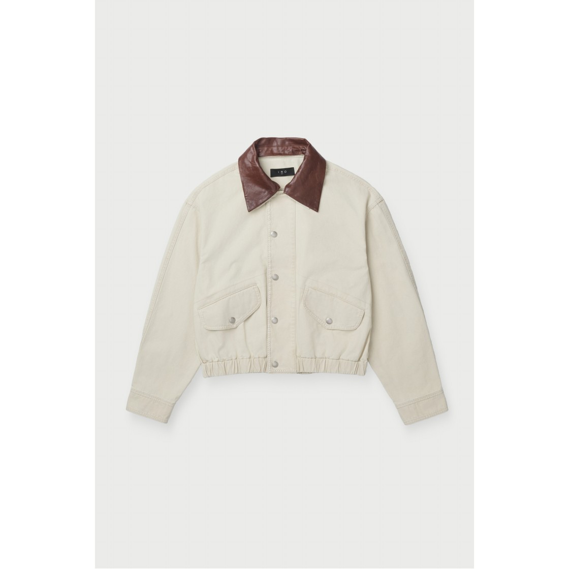 이로 엘레피 레더 칼라 워크 블루종 베이지(Iro Elefie Leather Collar Work Blouson Beige) - 2