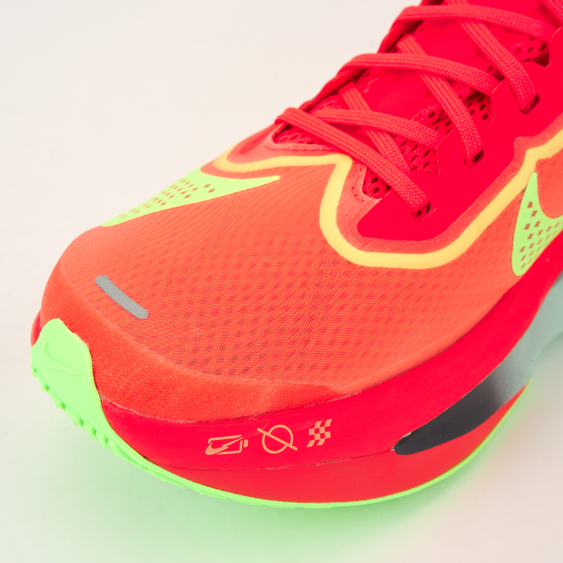 (W) 나이키 줌 플라이 6 로드 레이싱 브라이트 크림슨 라임 블라스트((W) Nike Zoom Fly 6 Road Racing Bright Crimson Lime Blast) - 7